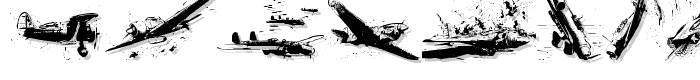 world war II warplanes 2 font